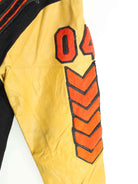 Vintage 80s Vintage Basketball Embroidered Leder College Jacke Schwarz L (detail image 5)