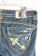 Vintage Laguna Beach Used Look Baggy Jeans Blau W40 L30 (detail image 4)