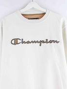 Champion y2k Embroidered Logo Sweater Beige M (detail image 1)