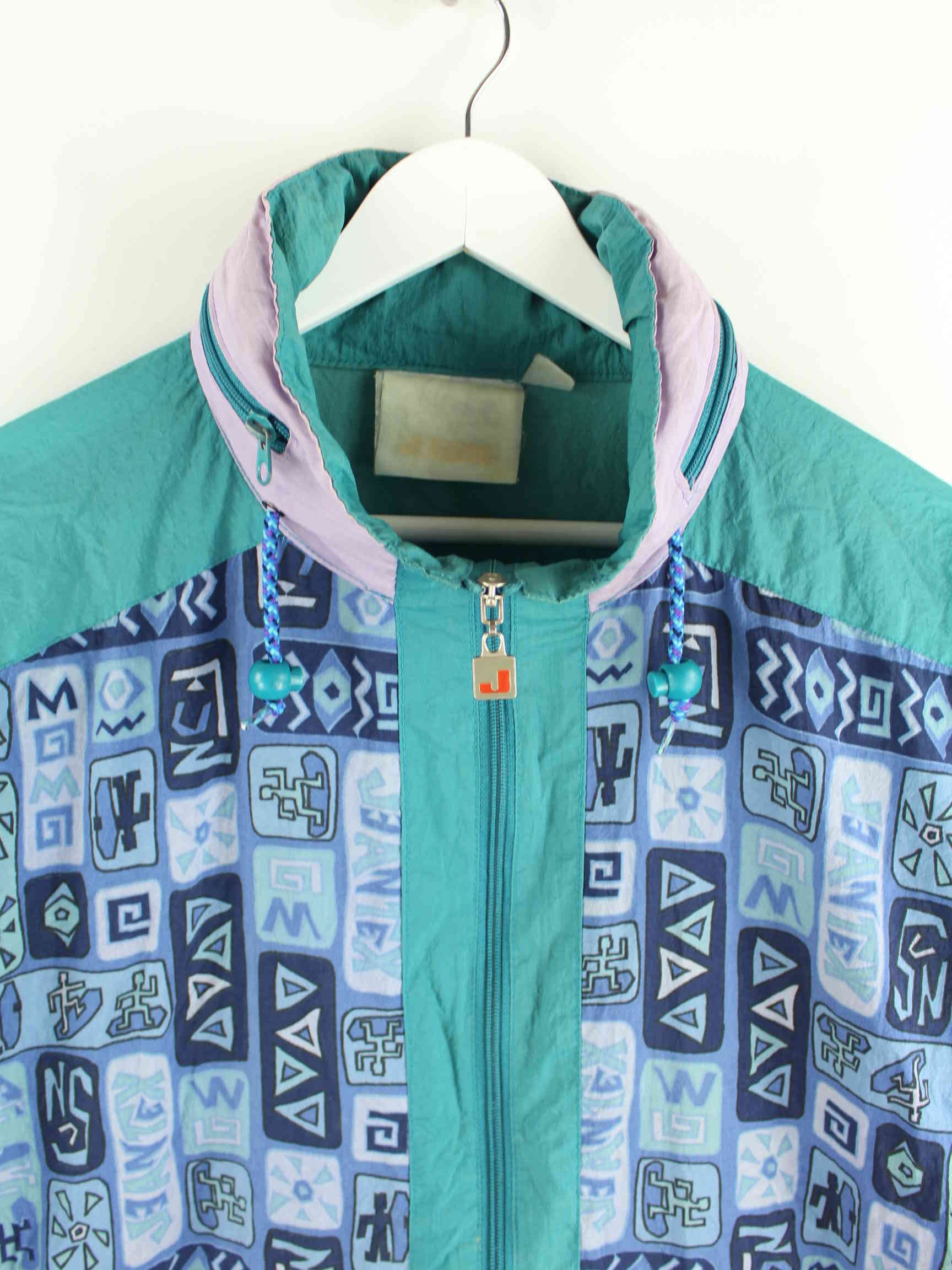 Vintage 80s Crazy Pattern Jacke Mehrfarbig L (detail image 1)