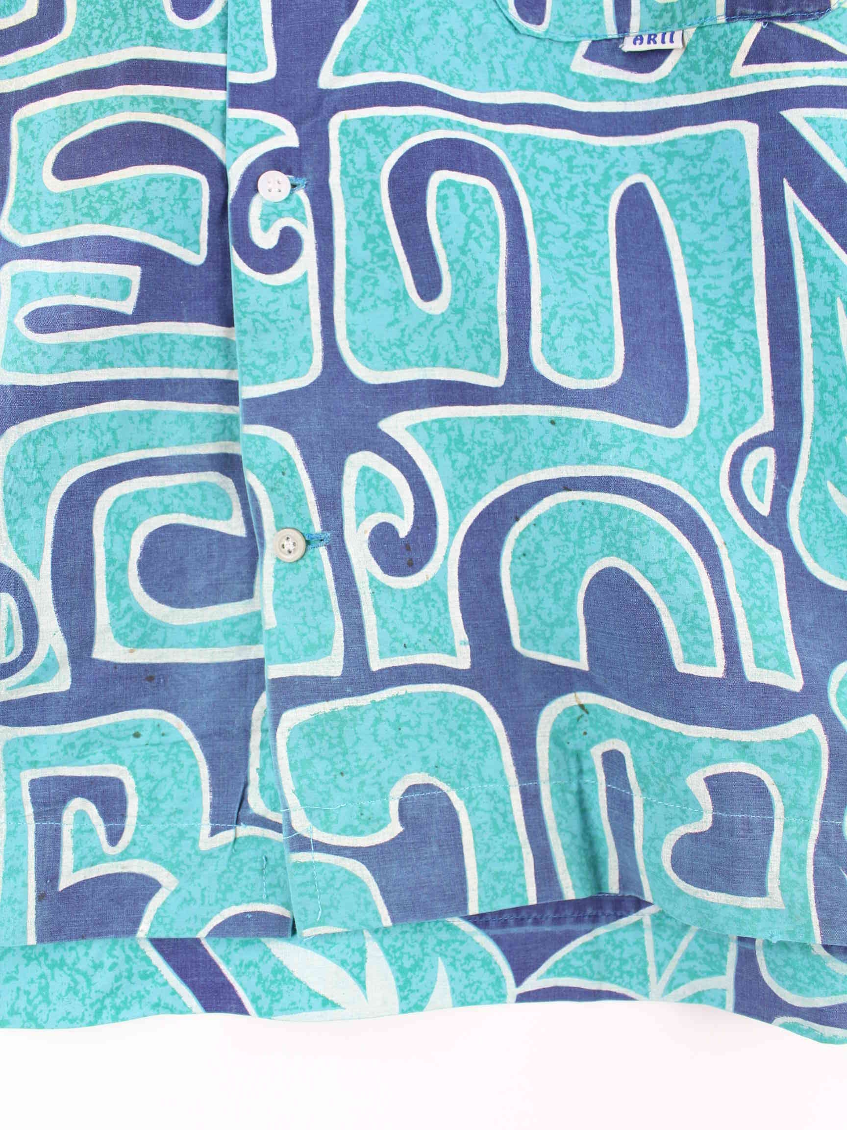 Vintage 90s Vintage Hawaii Hemd Türkis M (detail image 4)