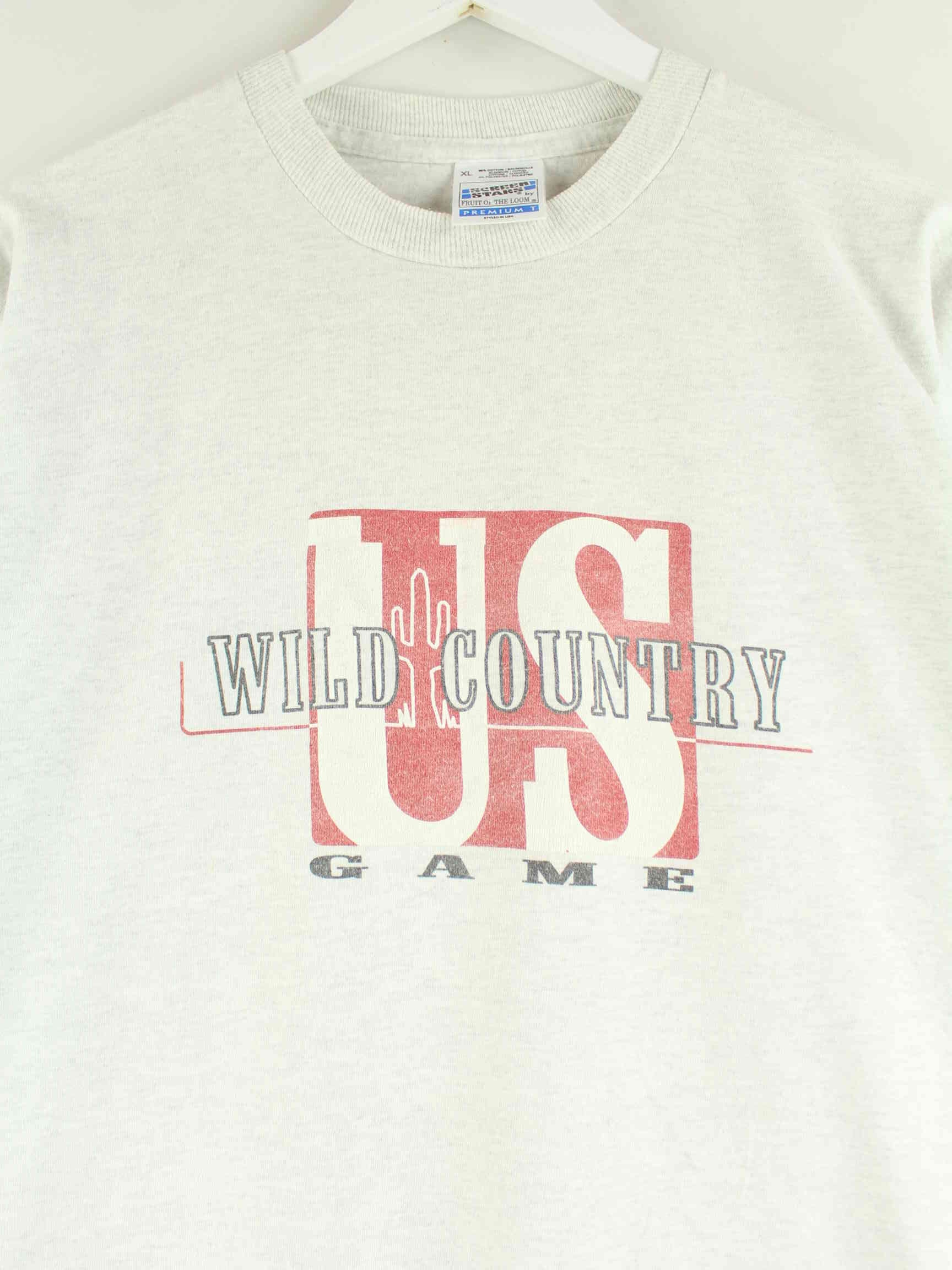 Screen Stars 90s Vintage Wild County Print Single Stitched T-Shirt Grau XL (detail image 1)