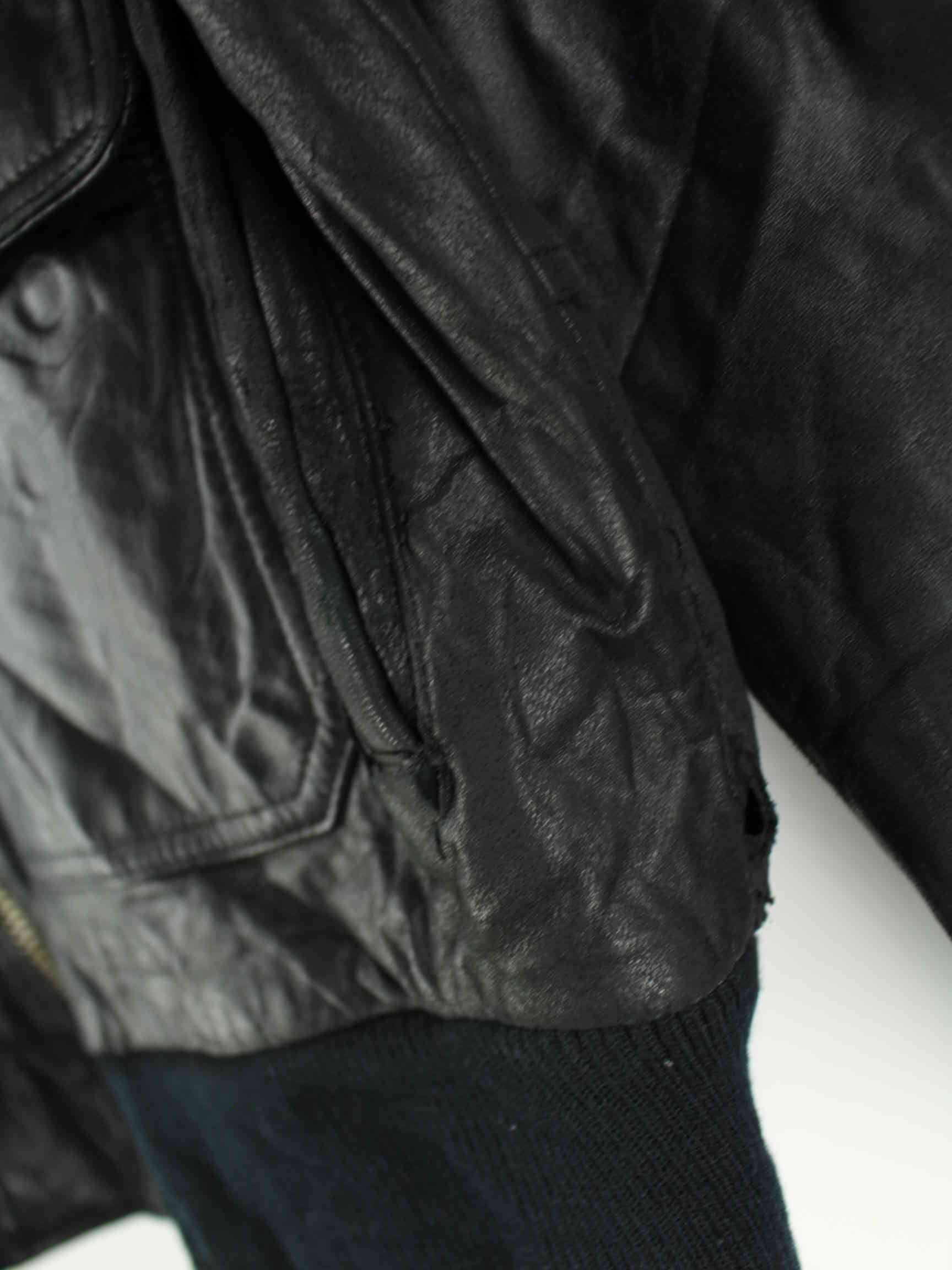 Vintage 80s U.S. Navy Korean Bomber Jacke Schwarz M (detail image 3)