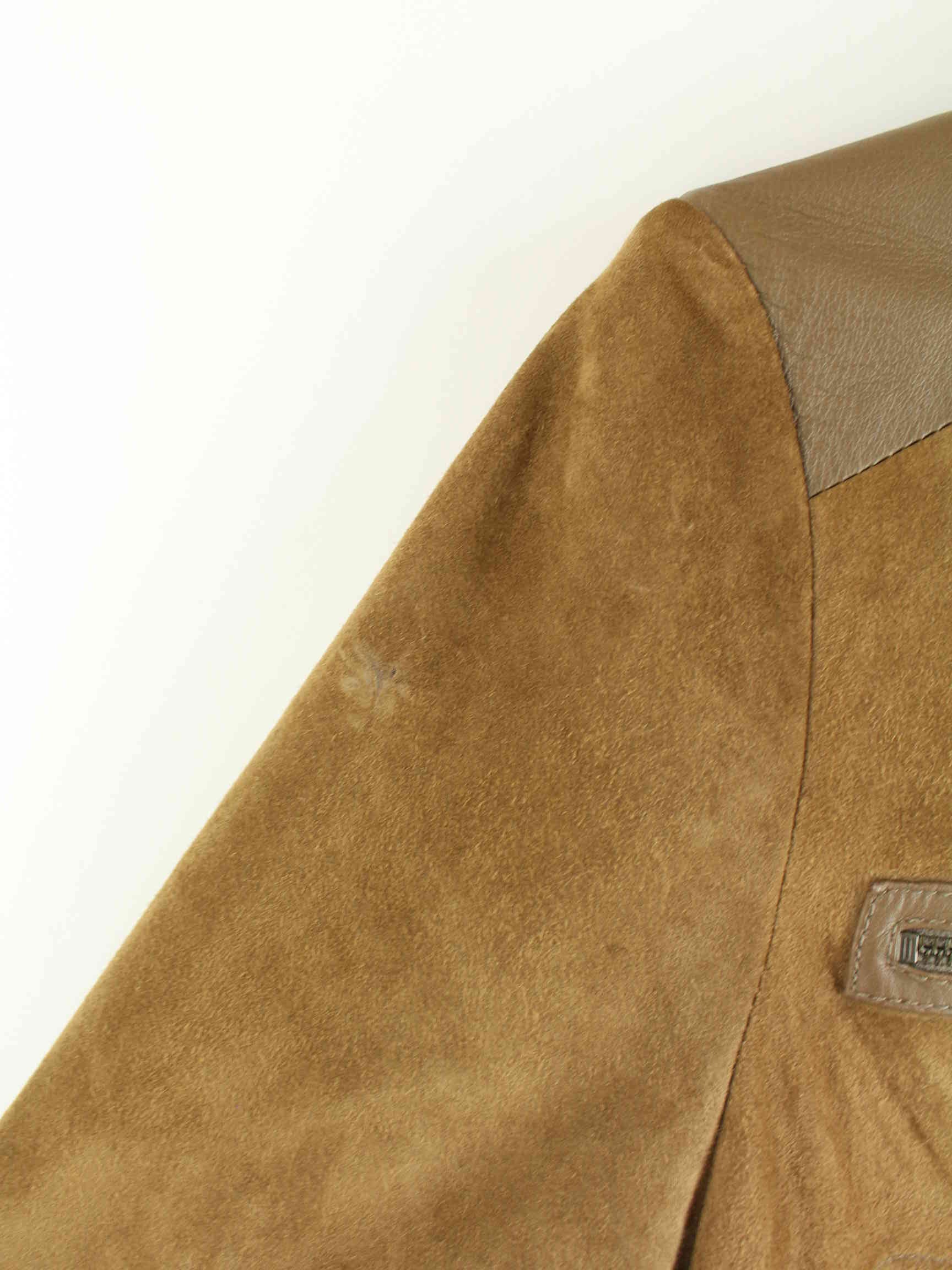 Max & Co Damen 90s Vintage Wildleder Bomber Jacke Braun M (detail image 3)