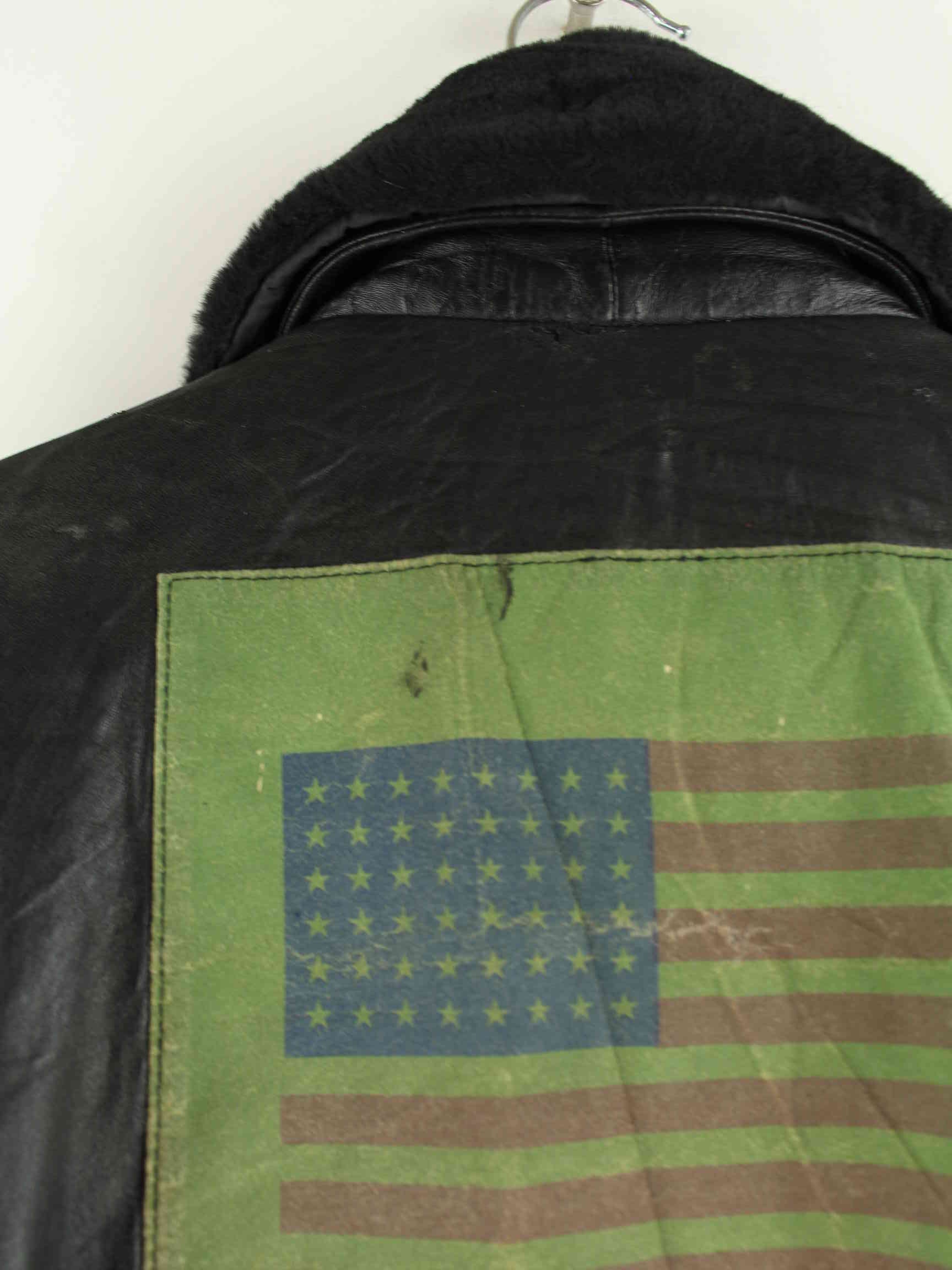 Vintage 80s U.S. Navy Korean Bomber Jacke Schwarz M (detail image 7)