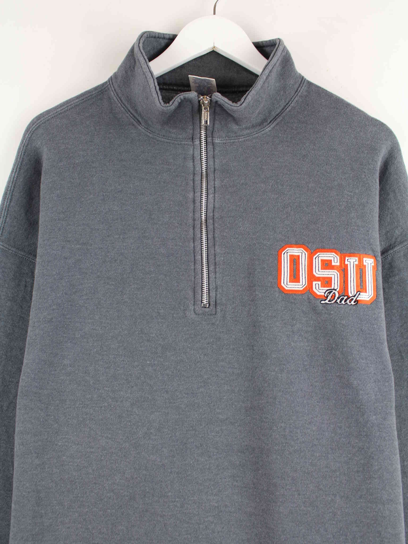 Russell Athletic OSU Embroidered Half Zip Sweater Grau XL (detail image 1)