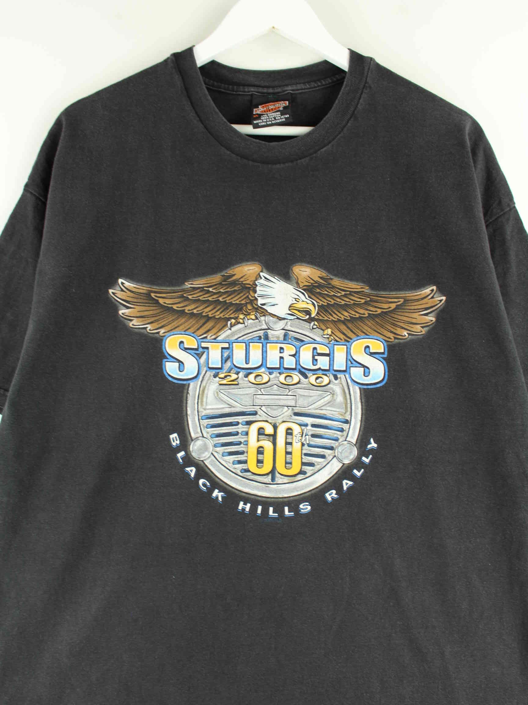 Harley Davidson 2000 Vintage Rapid City Print T-Shirt Schwarz XL (detail image 1)