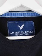 Vintage Eagle Print Sweatshirt Schwarz M (detail image 2)