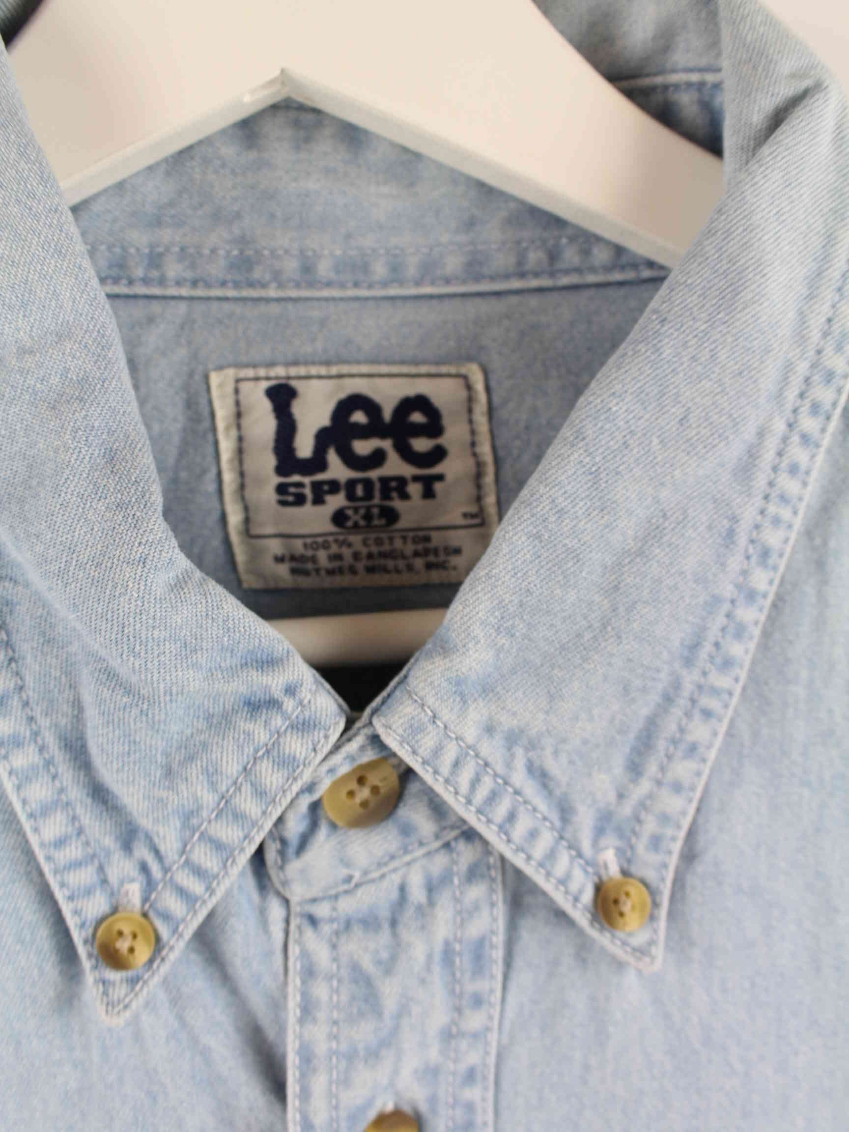 Lee Sport 90s Vintage G-Packers Hemd Blau XL (detail image 2)