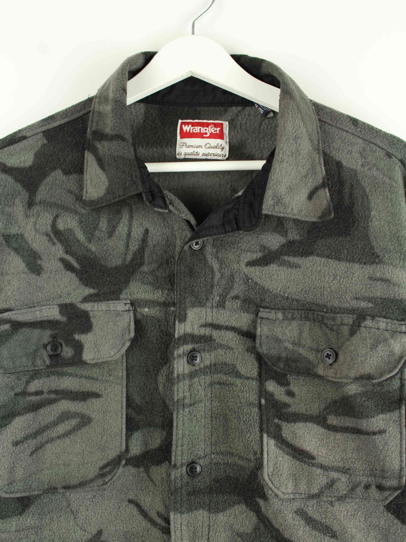 Wrangler y2k Fleece Camo Pattern Hemd Grau XL (detail image 1)