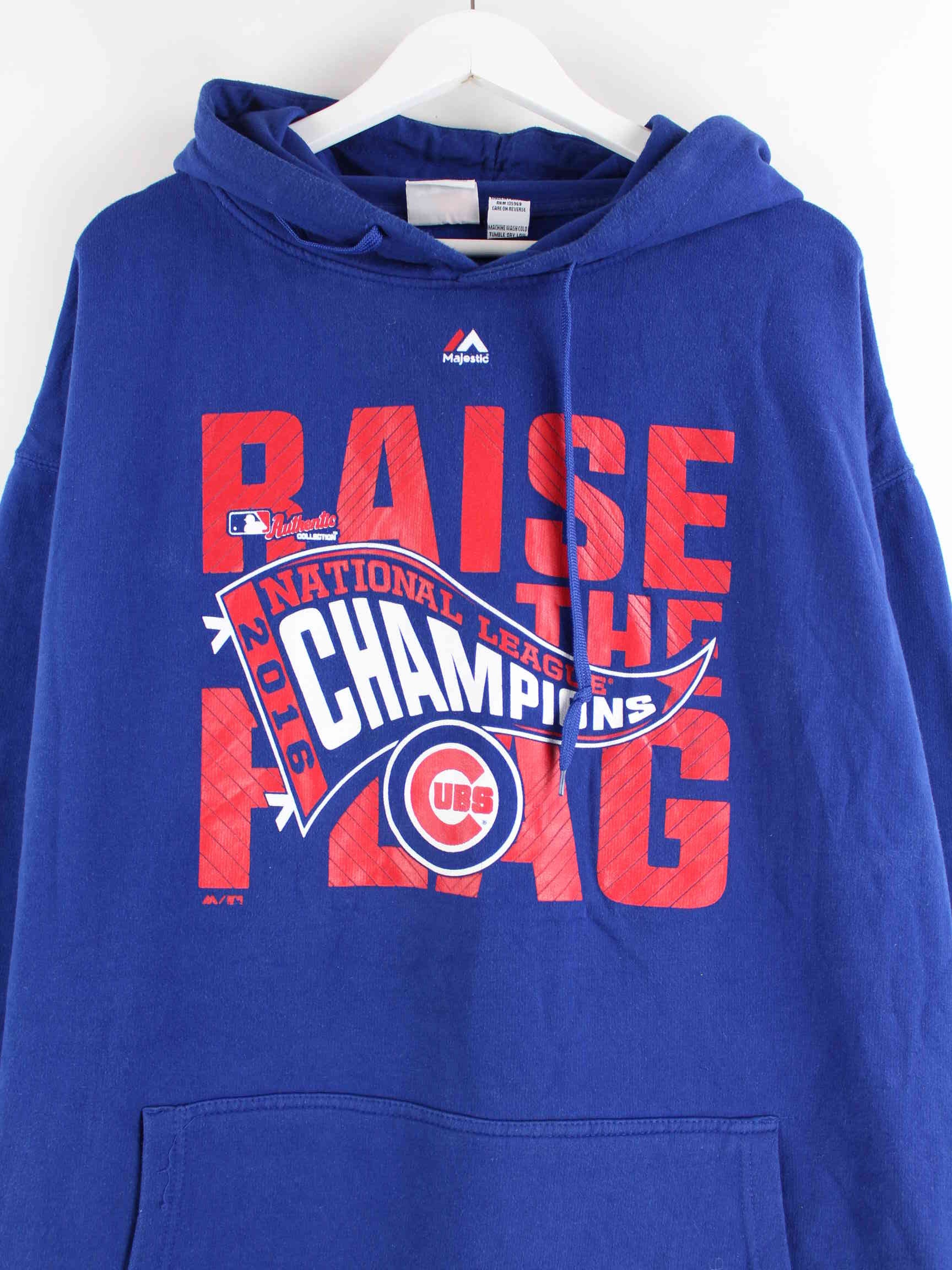 Majestic MLB Cubs Print Hoodie Blau 3XL (detail image 1)