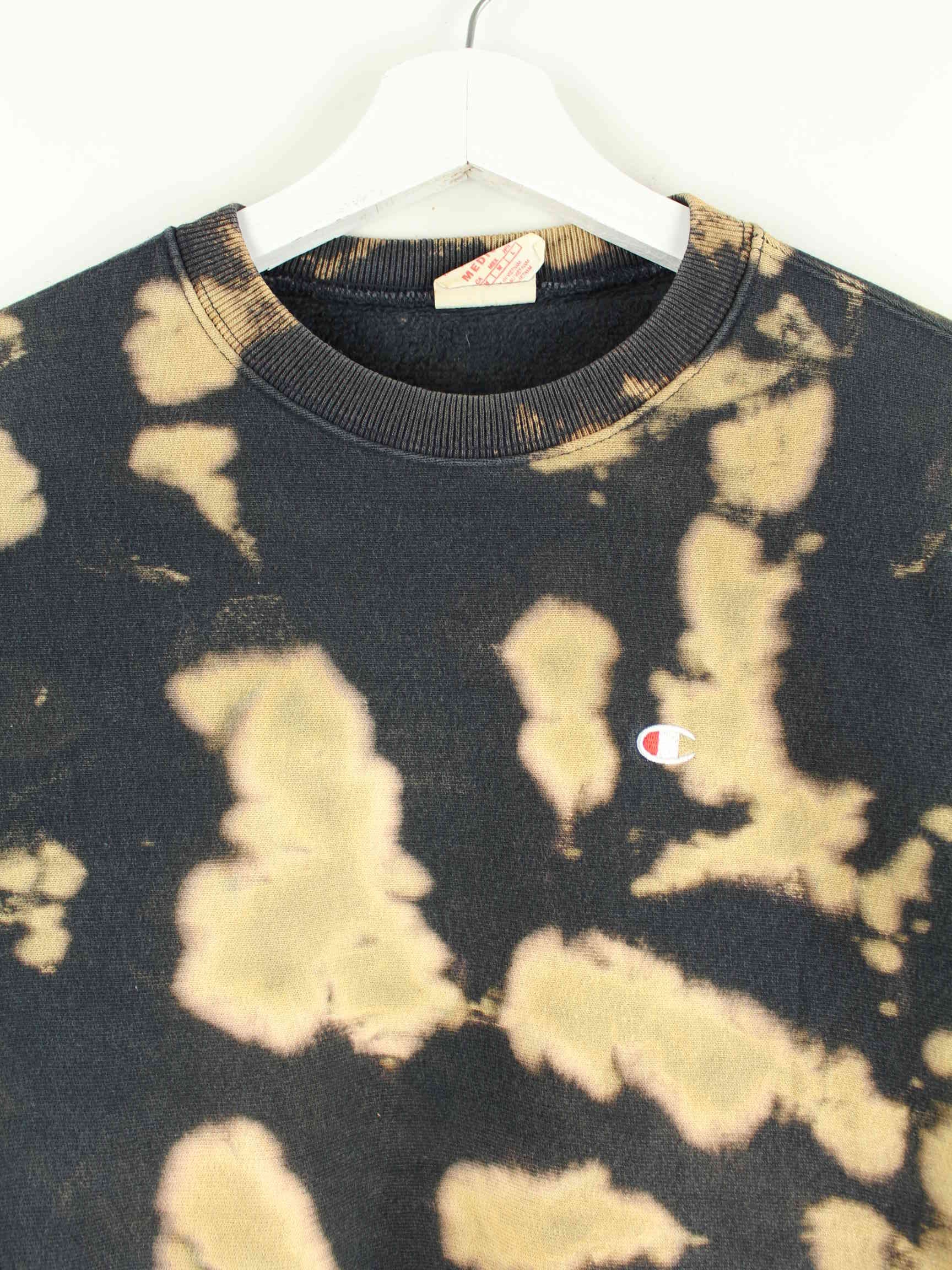 Champion 90s Vintage Reverse Weave Tie Dye Sweater Grau M (detail image 1)