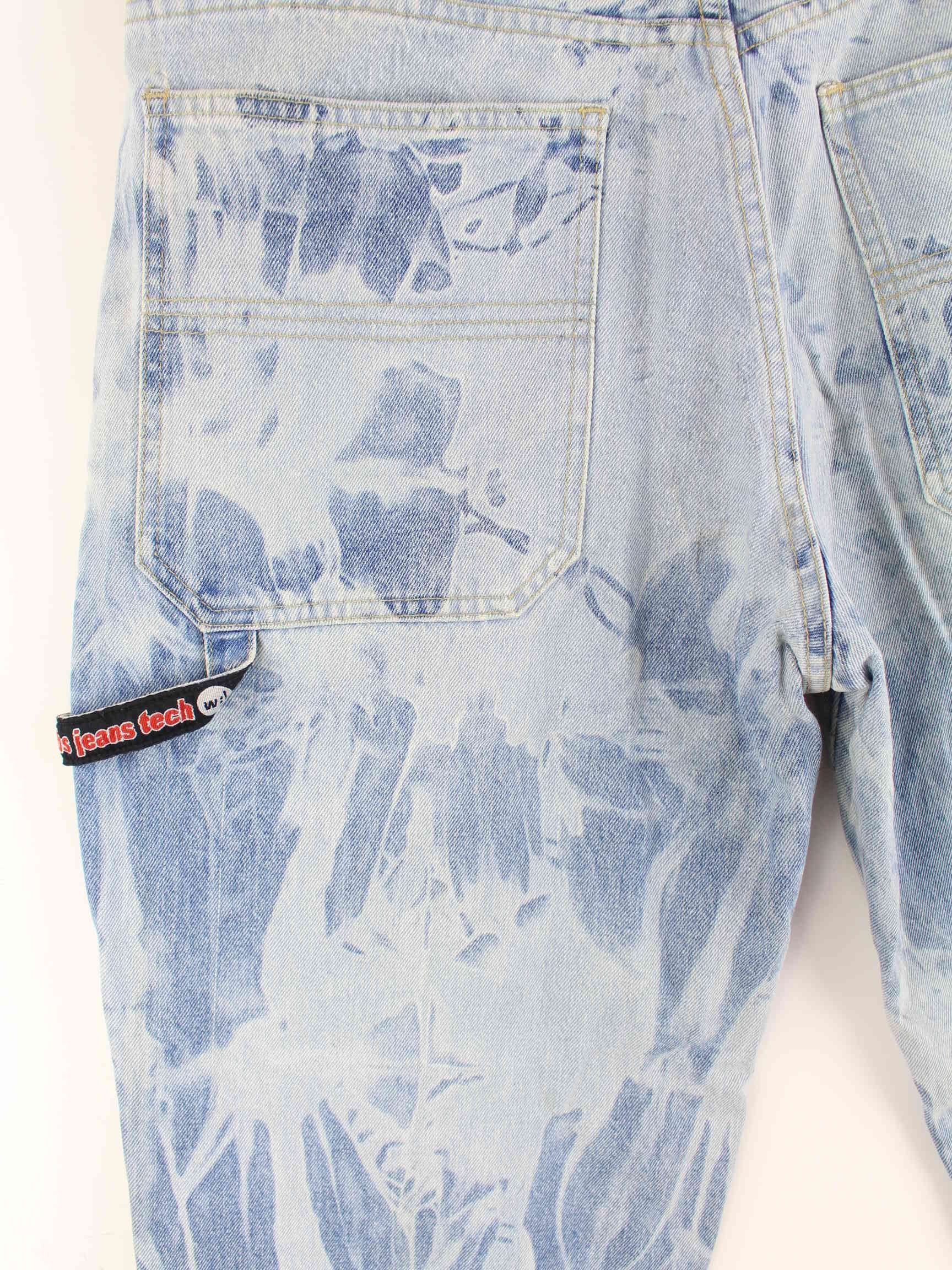 Vintage y2k Acid Washed Carpenter Jeans Blau W34 L30 (detail image 6)