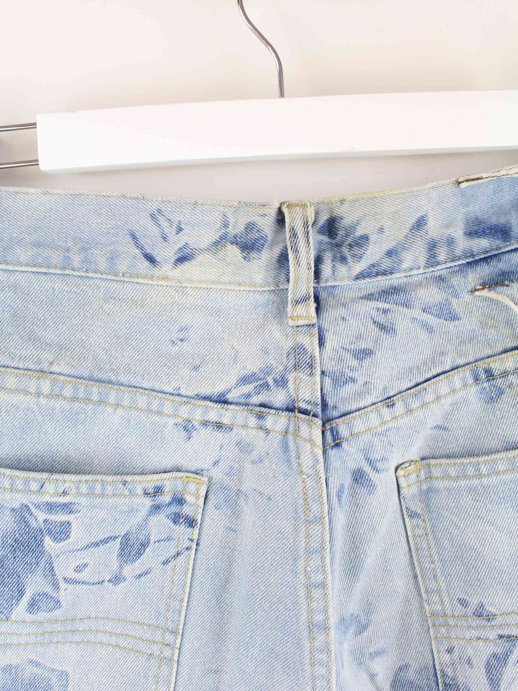 Vintage y2k Acid Washed Carpenter Jeans Blau W34 L30 (detail image 7)