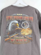 Vintage USA Freedom Print T-Shirt Braun XL (detail image 2)