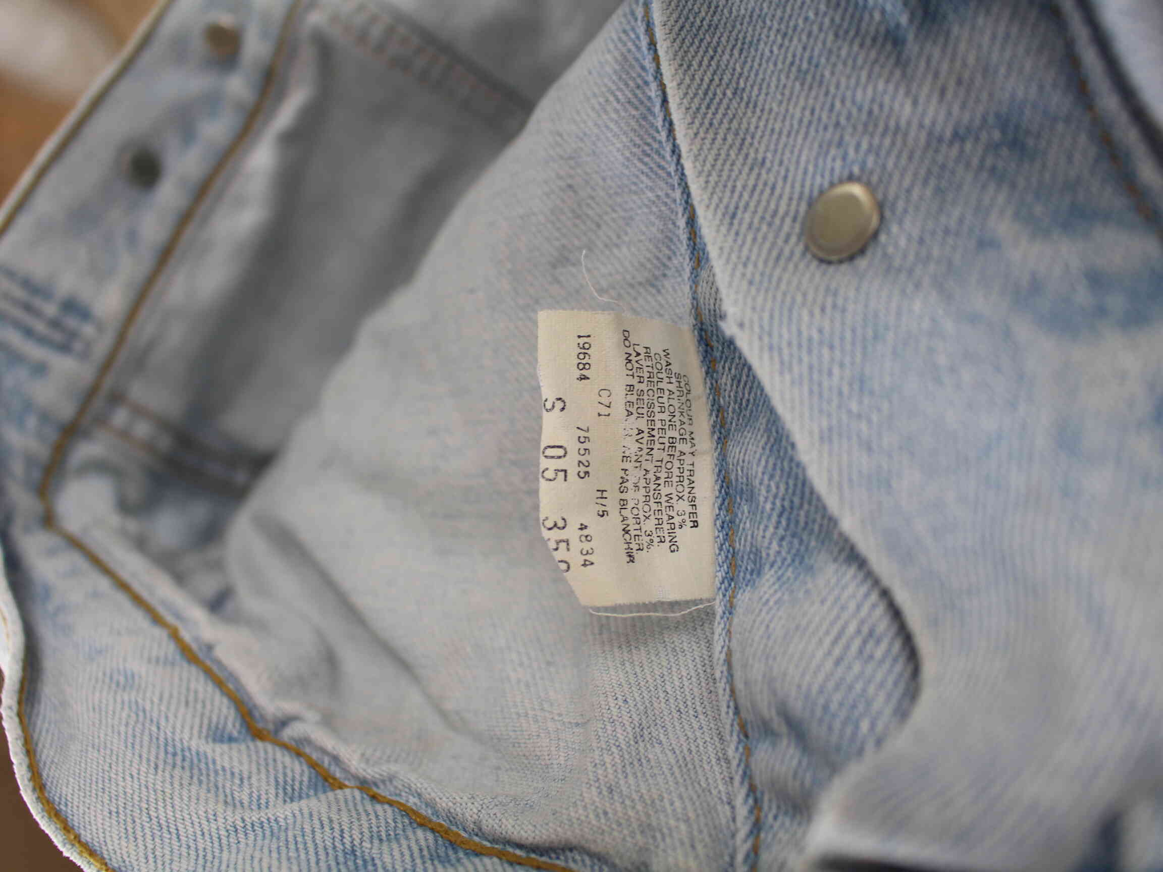 Levi's Vintage 1984 Jeans Jacke Blau L (detail image 3)