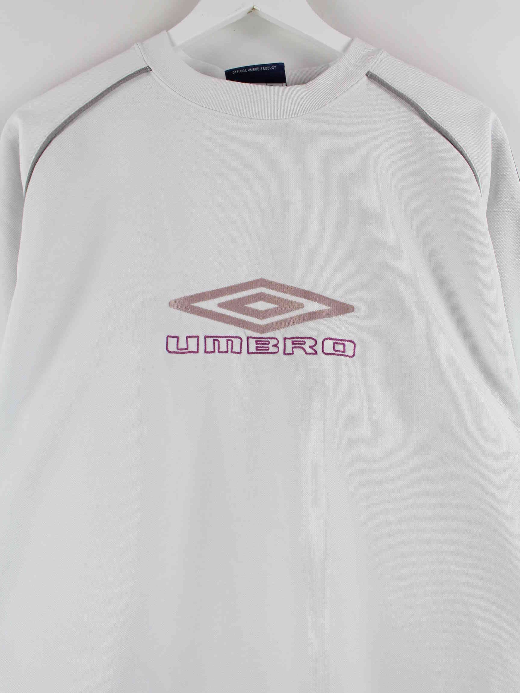 Umbro 90s Vintage Embroidered Sweater Weiß L (detail image 1)