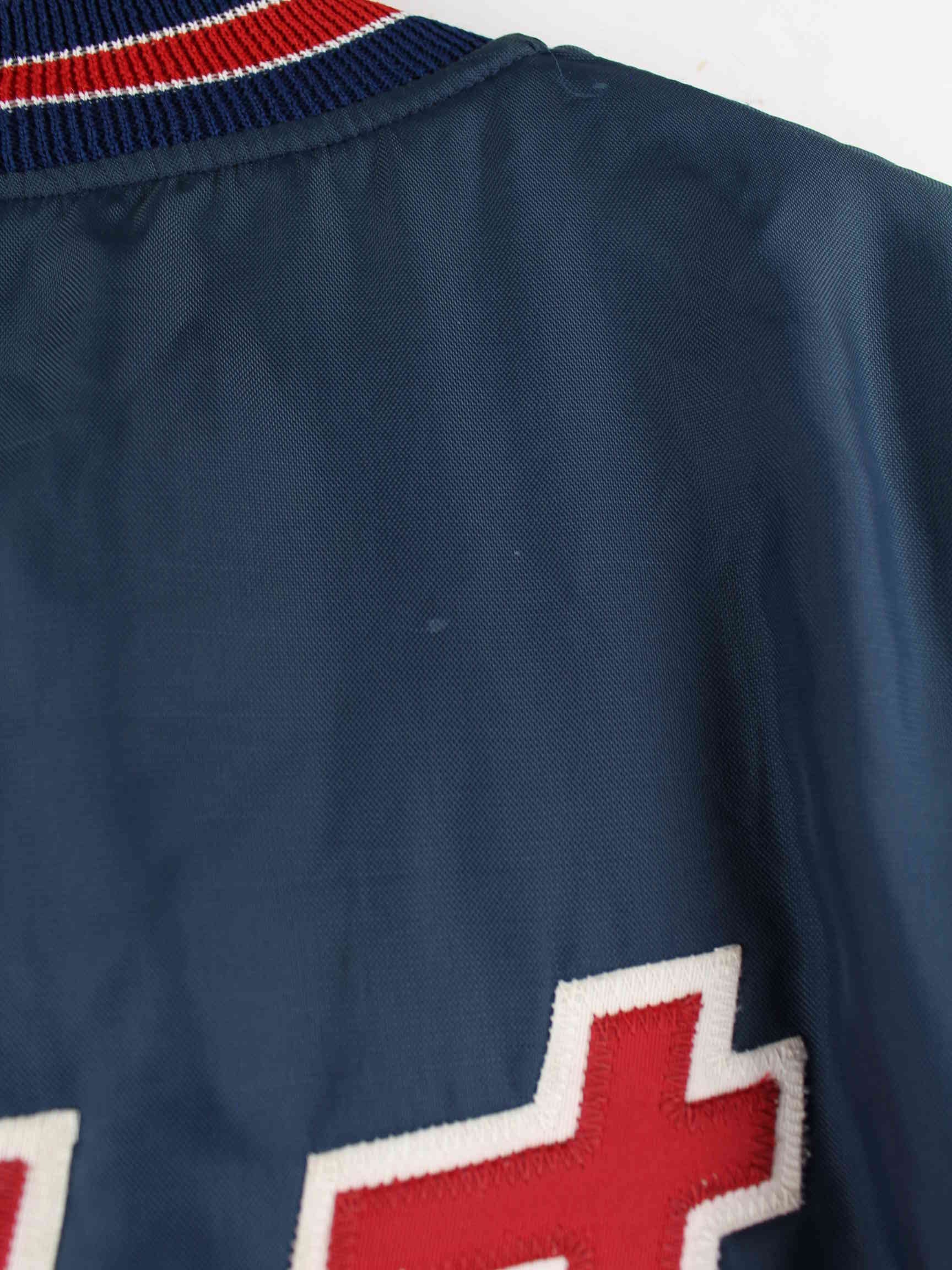 Holloway 90s Vintage Embroidered College Bomber Jacke Blau XL (detail image 8)