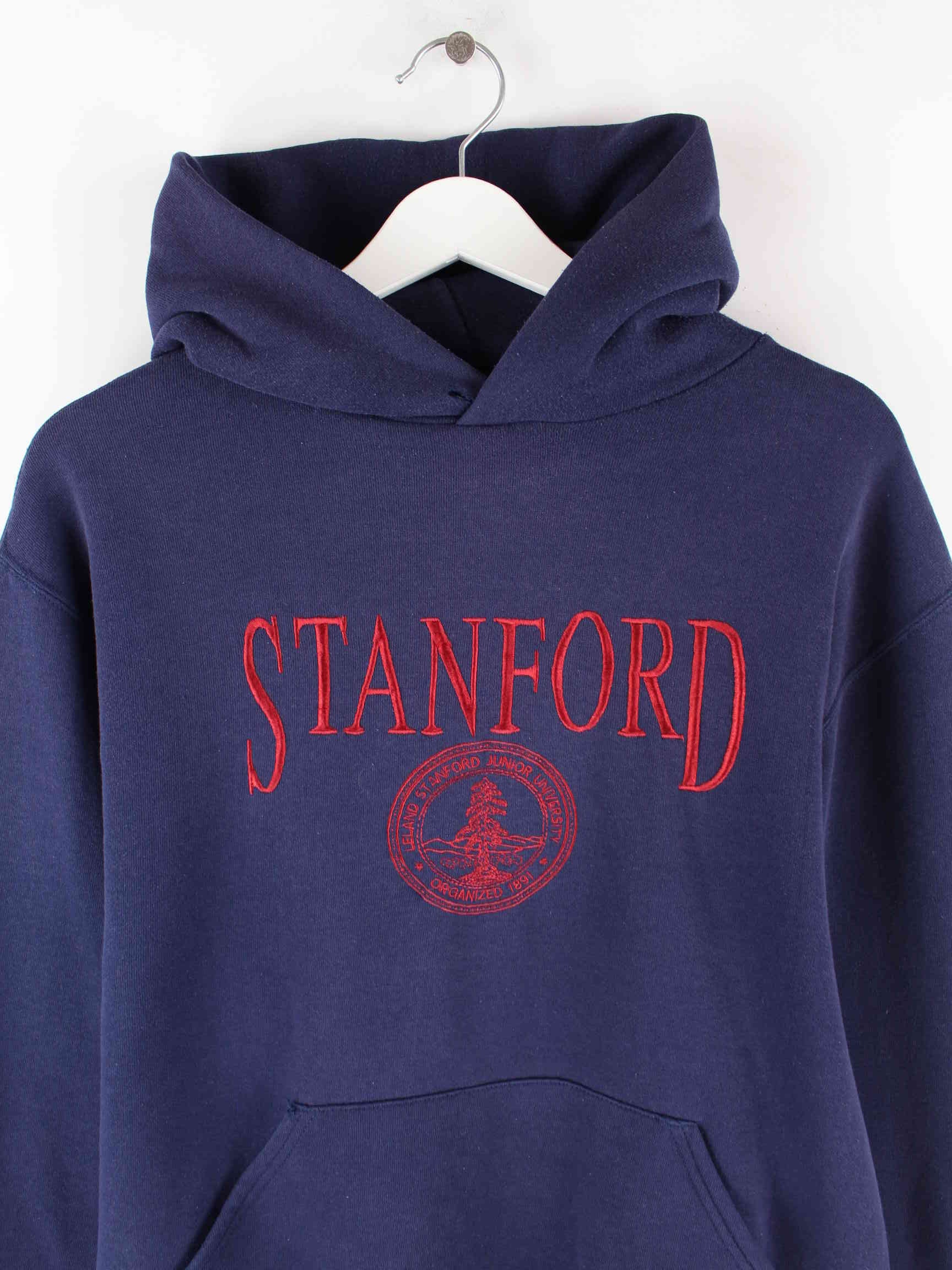 Russell Athletic 90s Vintage Stanford Embroidered Hoodie Blau M (detail image 1)