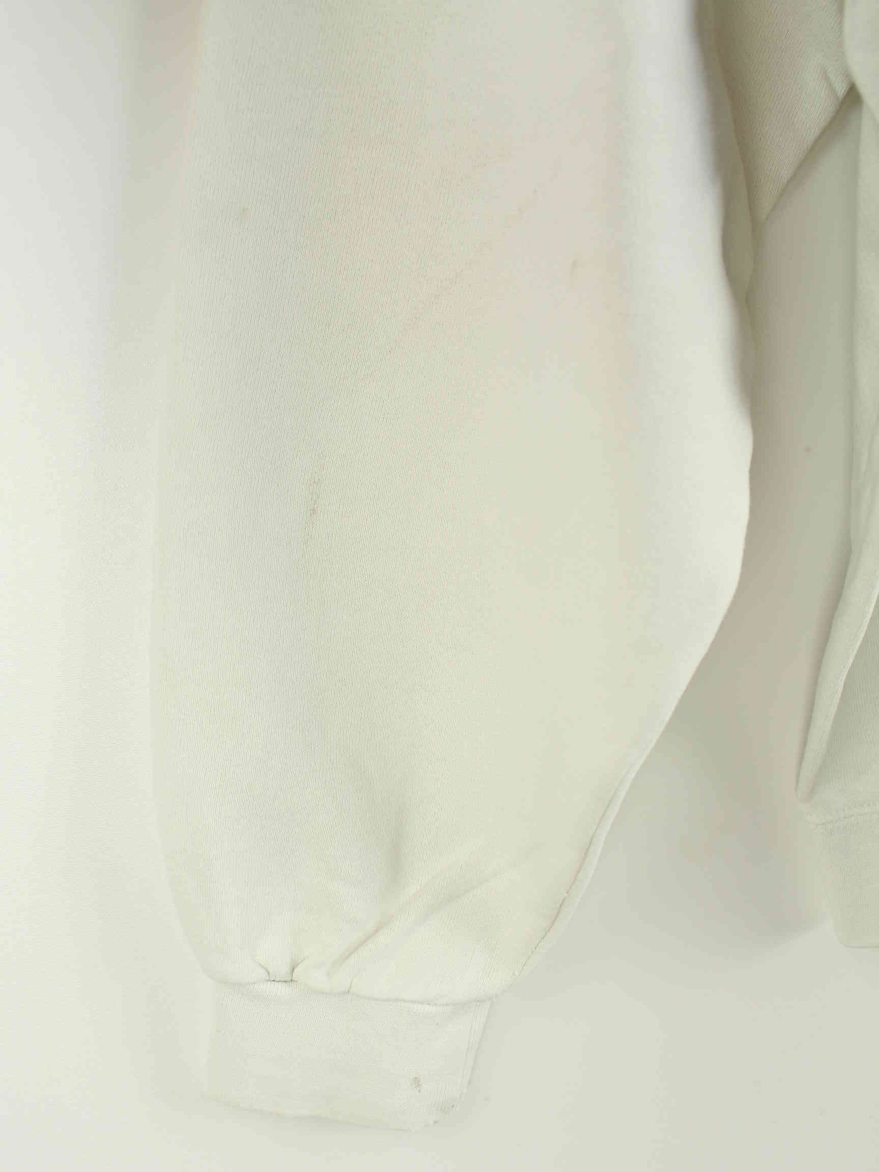 Nike 90s Vintage Embroidered Big Swoosh Sweater Beige L (detail image 4)