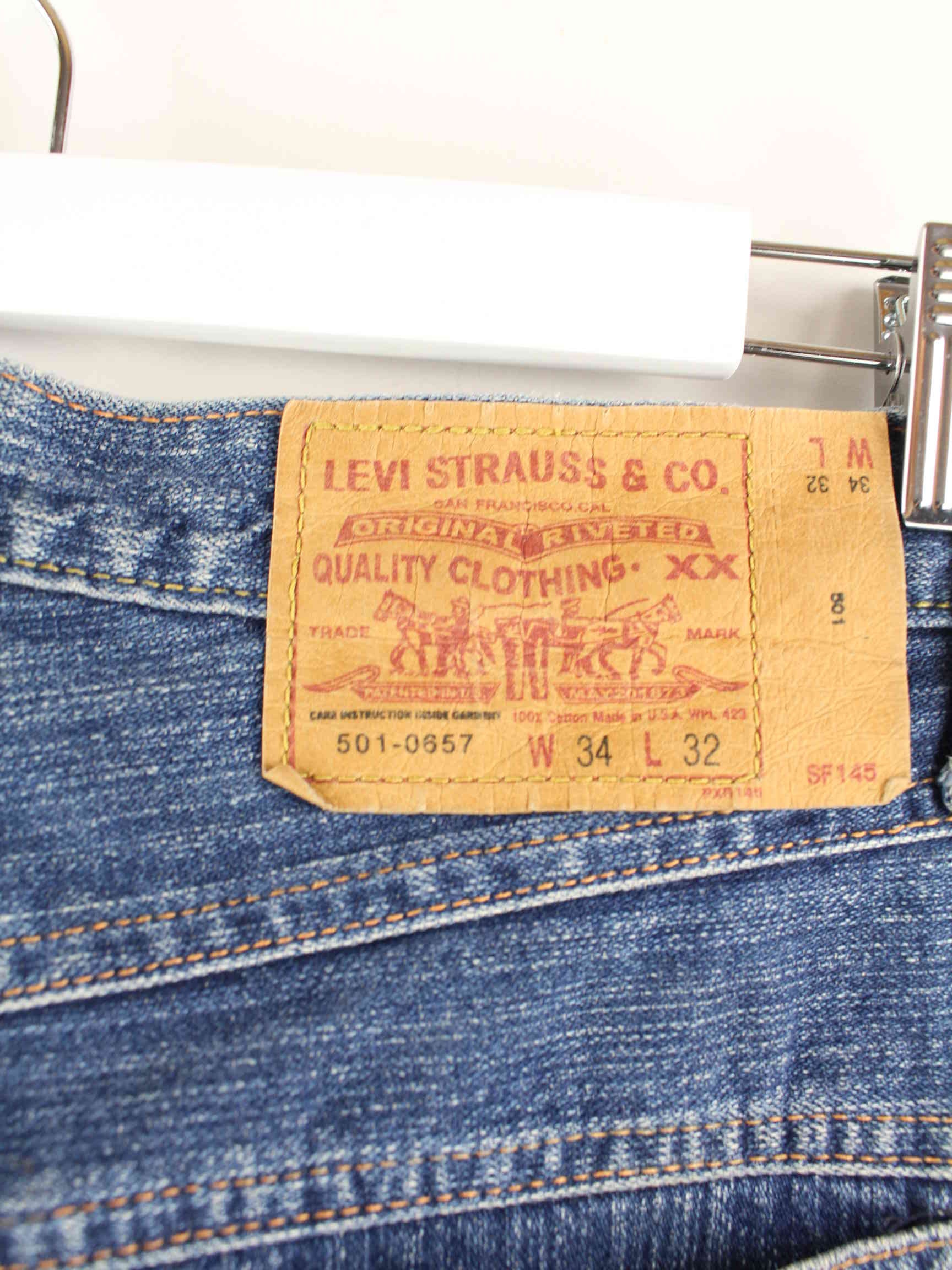 Levi's 501 Big E 1993 Jeans Blau W34 L32 (detail image 3)