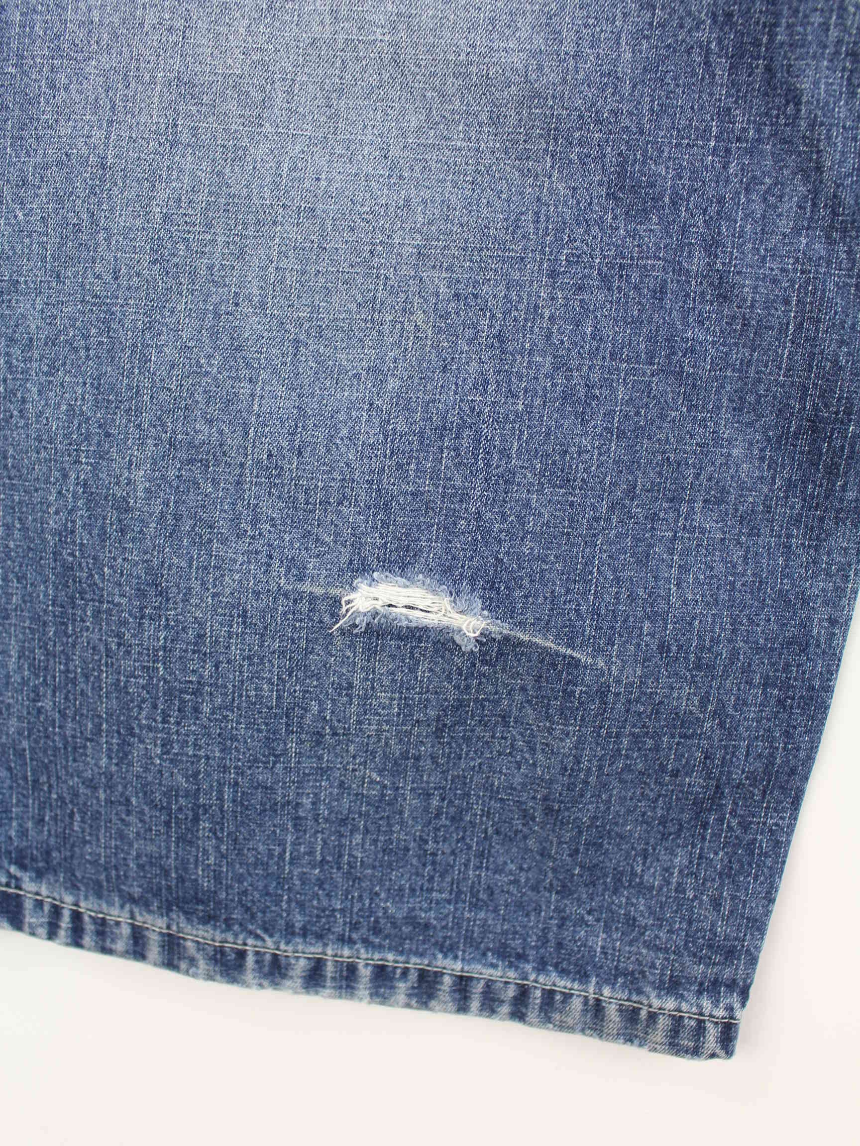 Vintage y2k Embroidered Baggy Jeans Blau  (detail image 4)