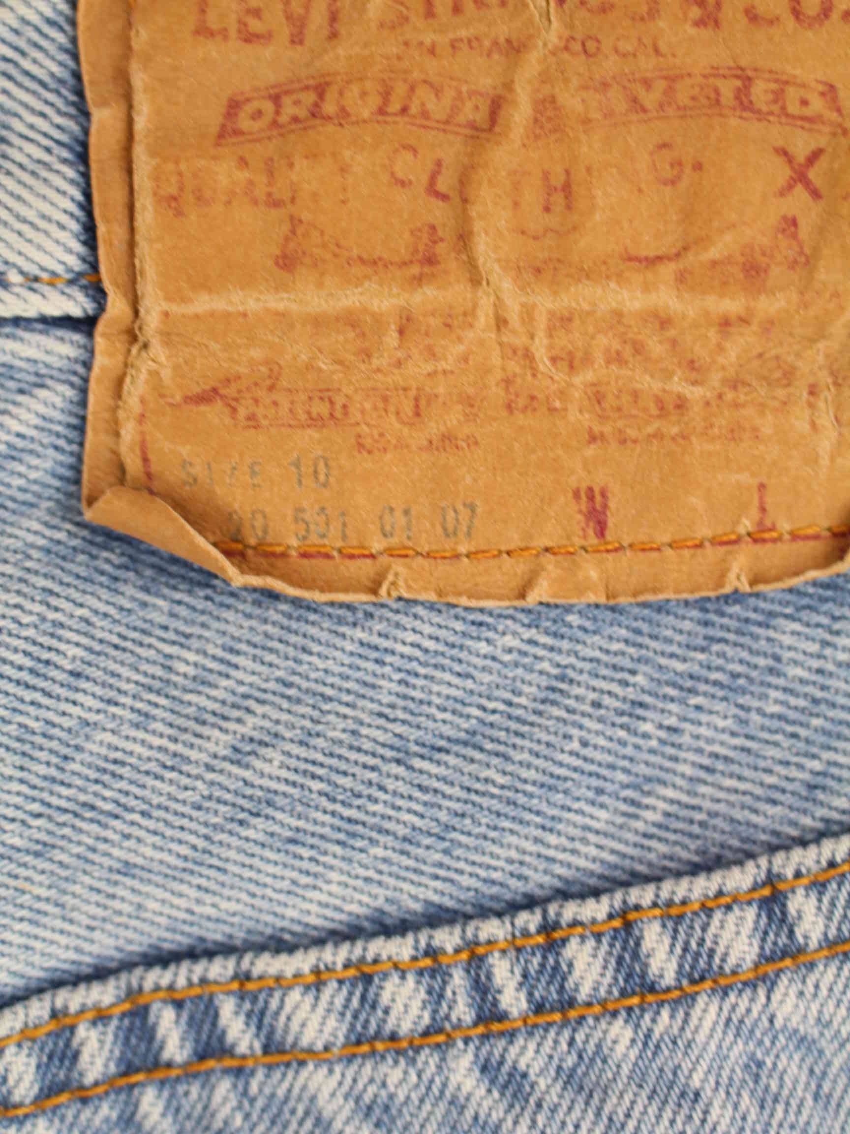 Levi's 501 Jeans Shorts Blau W24 (detail image 4)