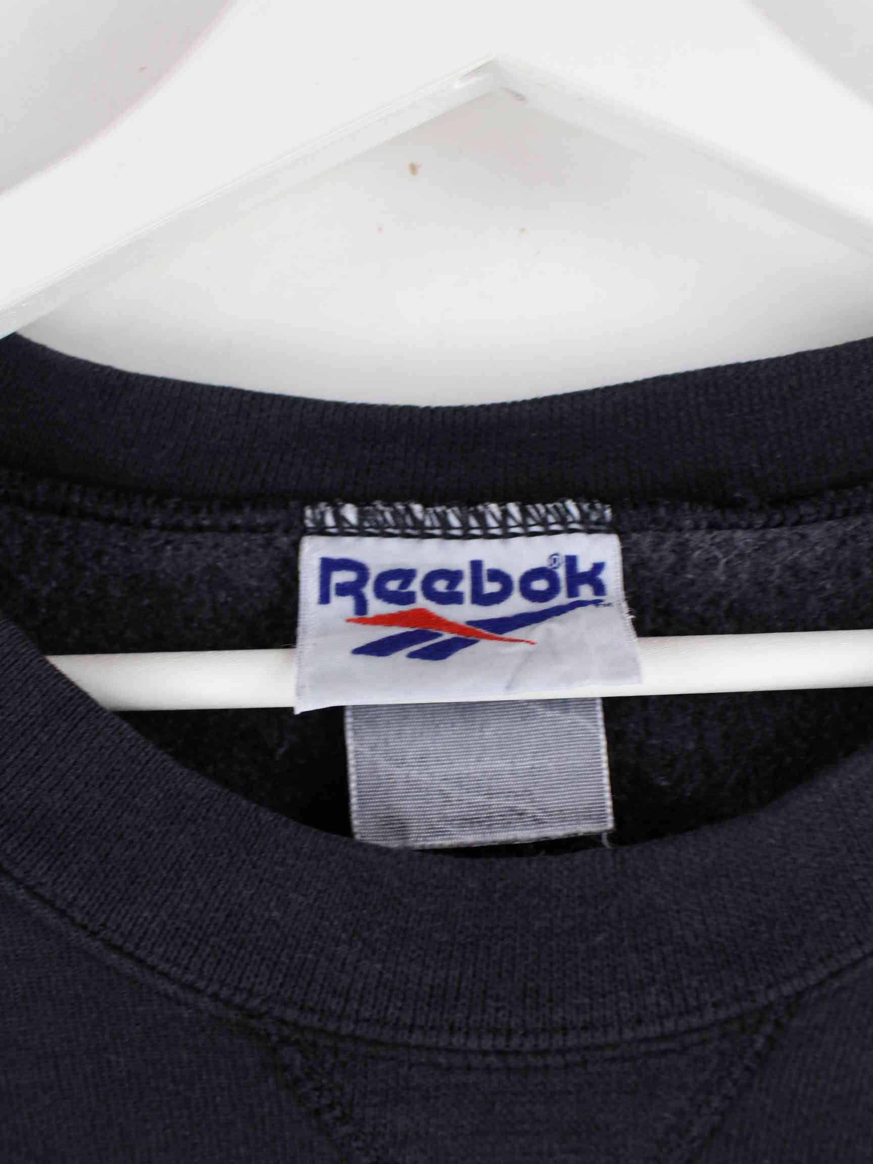 Reebok 90s Vintage Embroidered Heavy Sweater Schwarz XL (detail image 3)