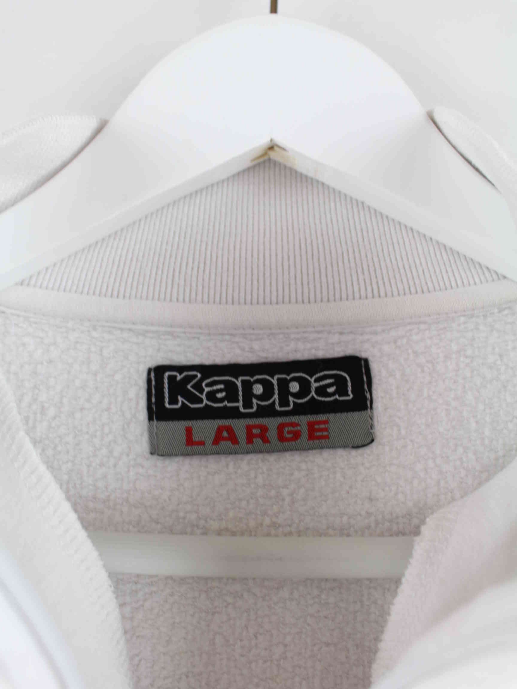 Kappa 00s Embroidered Half Zip Sweater Weiß L (detail image 2)