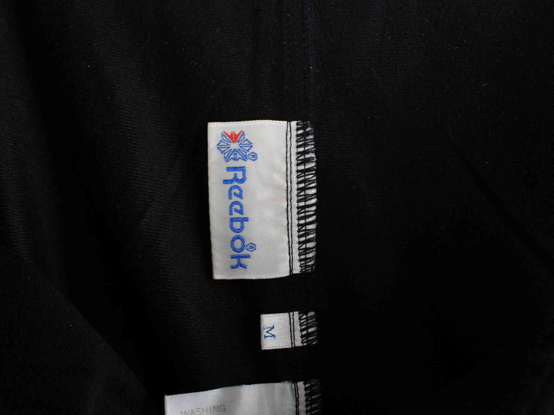 Reebok 90s Vintage Embroidered Tape Track Pants Schwarz M (detail image 2)