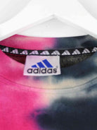 Adidas 90s Vintage Logo Embroidered Tie Dye Sweater Pink XS (detail image 2)