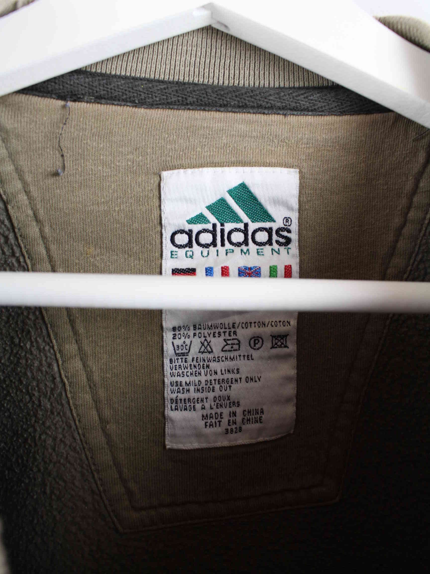 Adidas Equipment 90s Vintage Embroidered Sweater Khaki XXL (detail image 6)