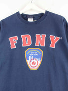 Vintage 90s FDNY Print T-Shirt Blau M (detail image 1)