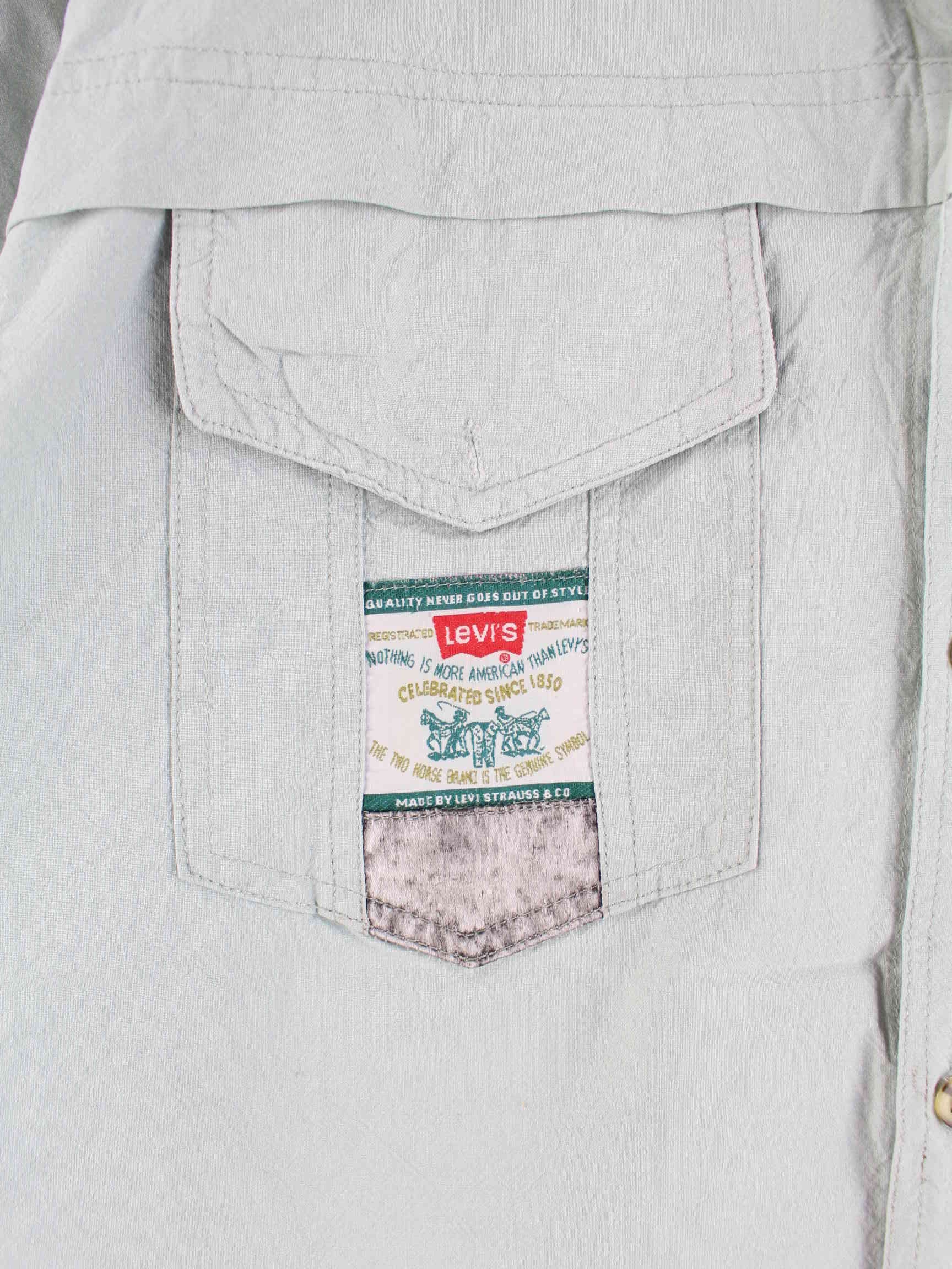 Levi's 80s Vintage Kurzarm Hemd Grün XL (detail image 2)