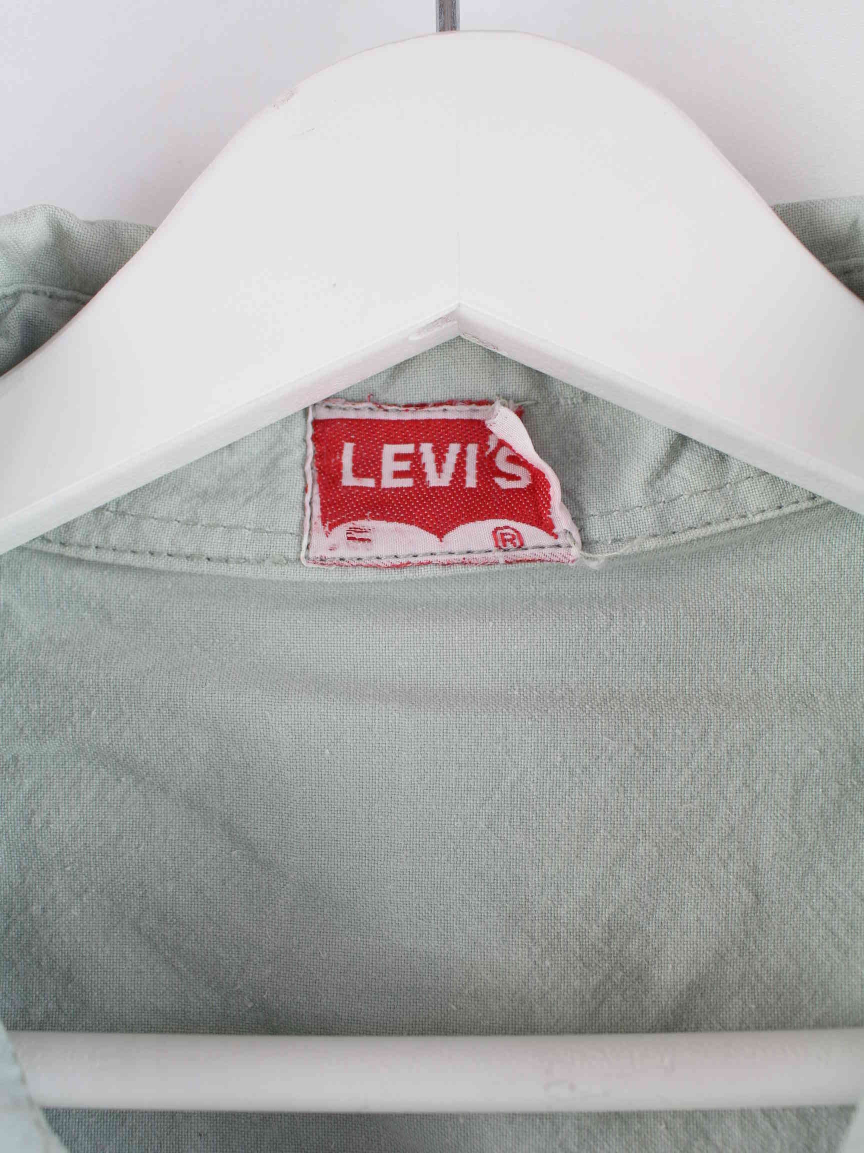 Levi's 80s Vintage Kurzarm Hemd Grün XL (detail image 3)