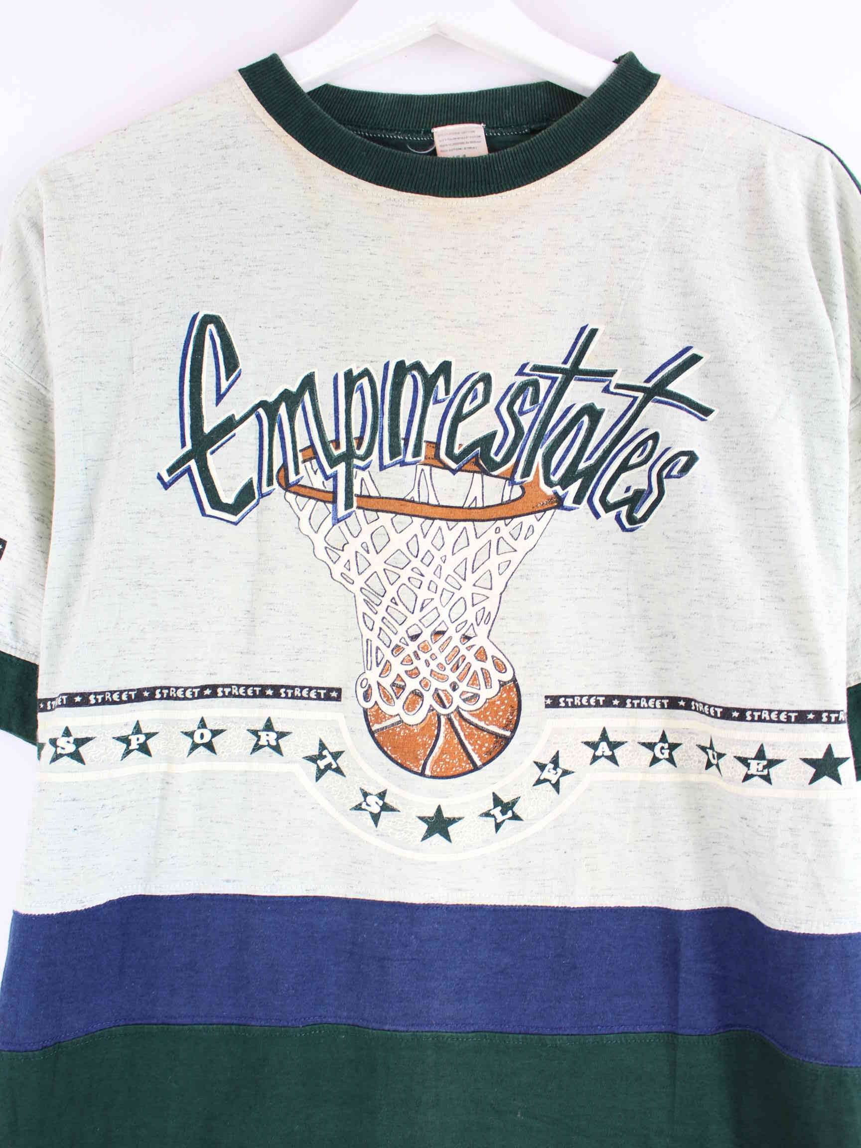 Vintage y2k Empirestate Basketball Print T-Shirt Grün XS (detail image 1)