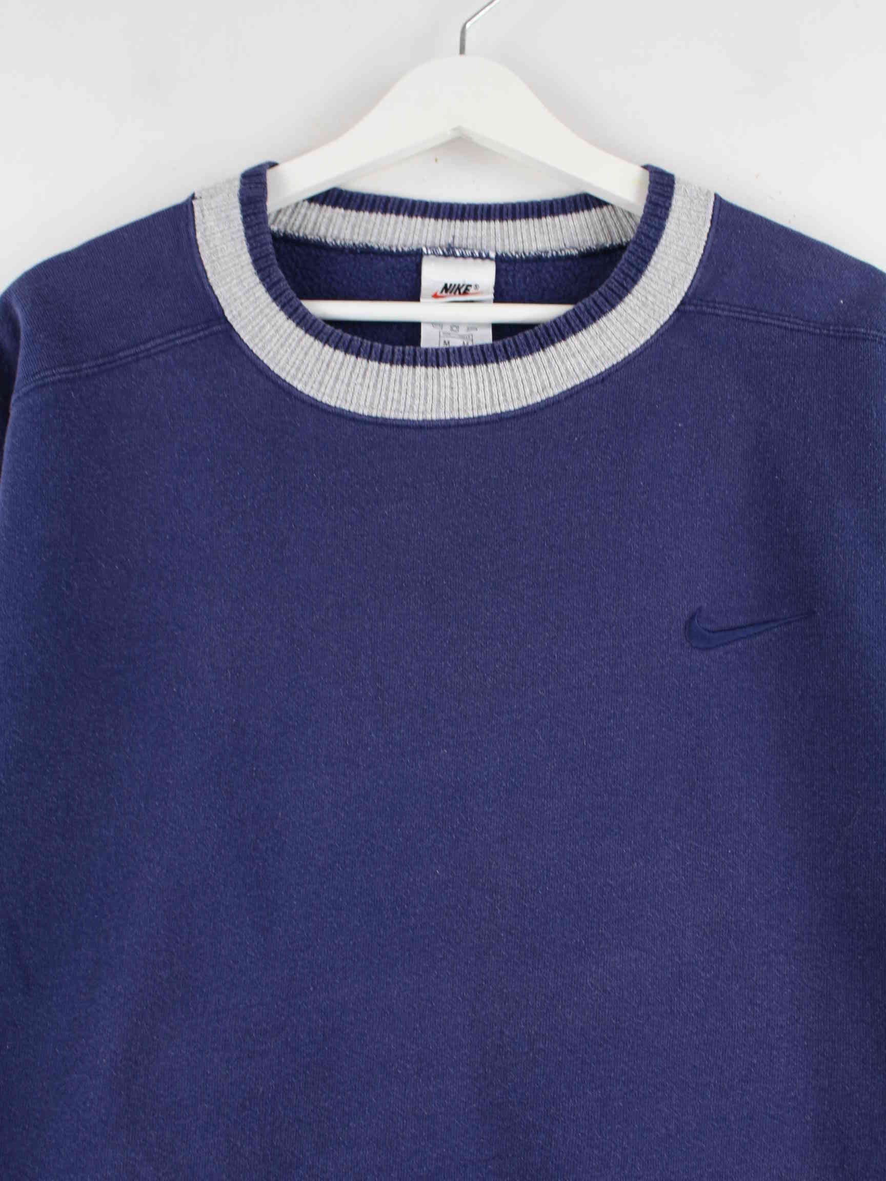 Nike 90s Vintage Swoosh Sweater Blau M (detail image 1)