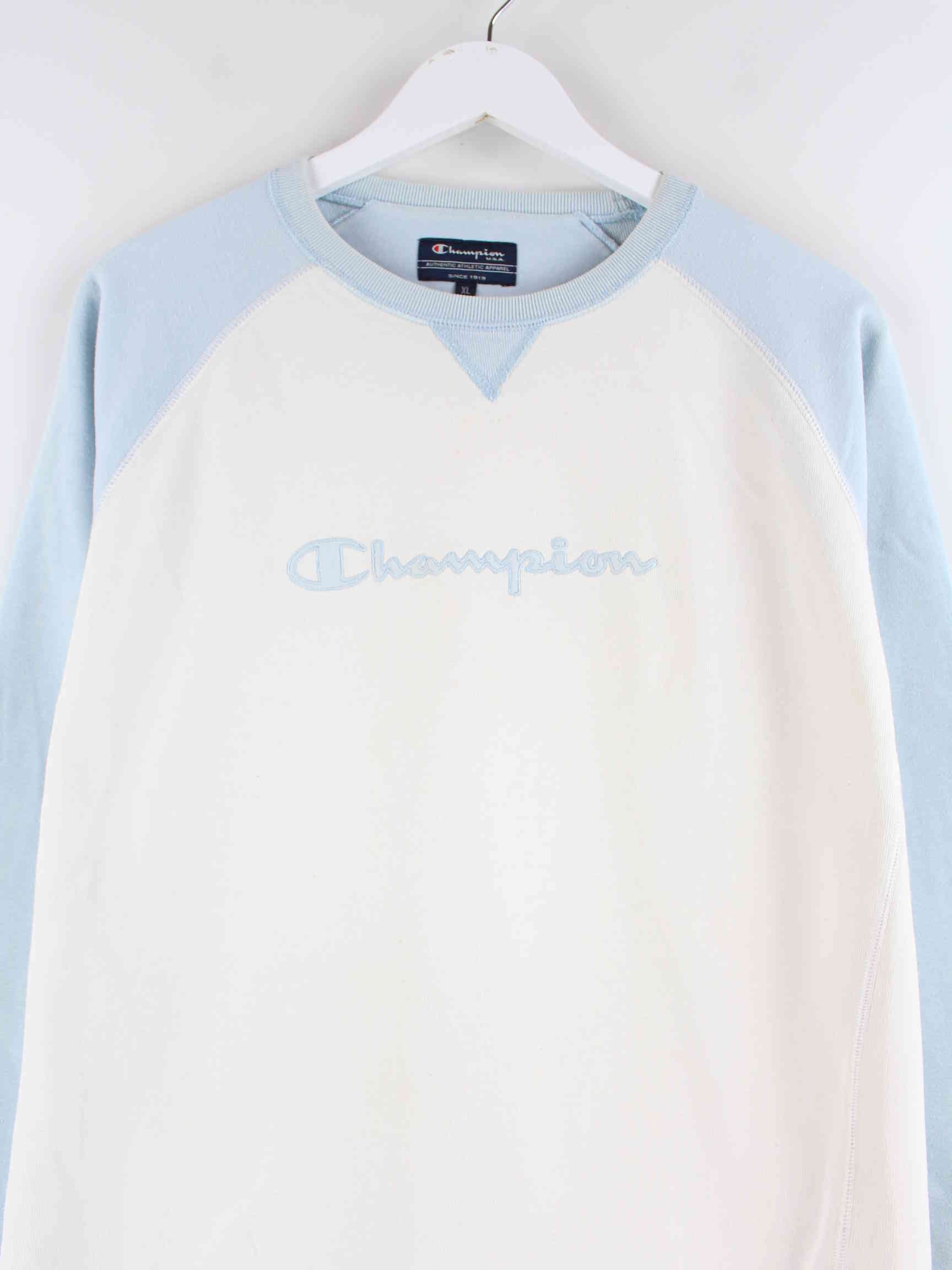 Champion y2k Embroidered Sweater Weiß M (detail image 1)