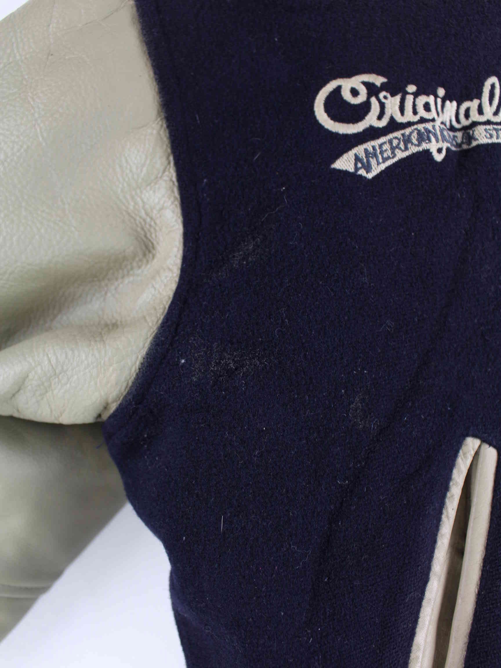 Kudsak Champs Leder College Jacke Blau L (detail image 3)