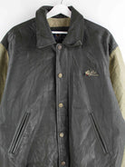 Peak Performance 90s Vintage Leder College Jacke Grau L (detail image 1)