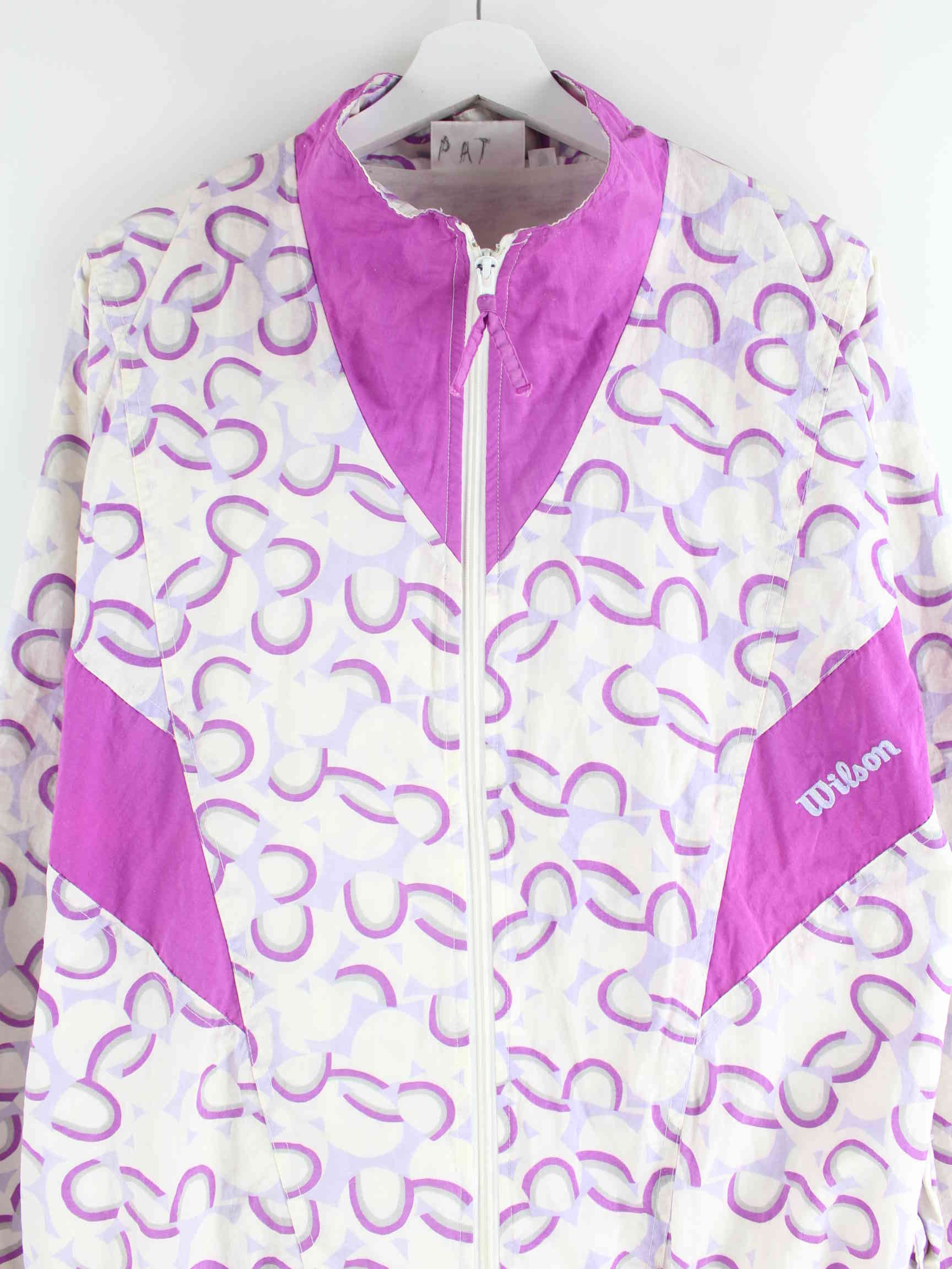 Wilson 90s Vintage Crazy Pattern Trainingsjacke Weiß XL (detail image 1)