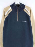 Champion y2k Embroidered Half Zip Sweatjacke Blau M (detail image 1)