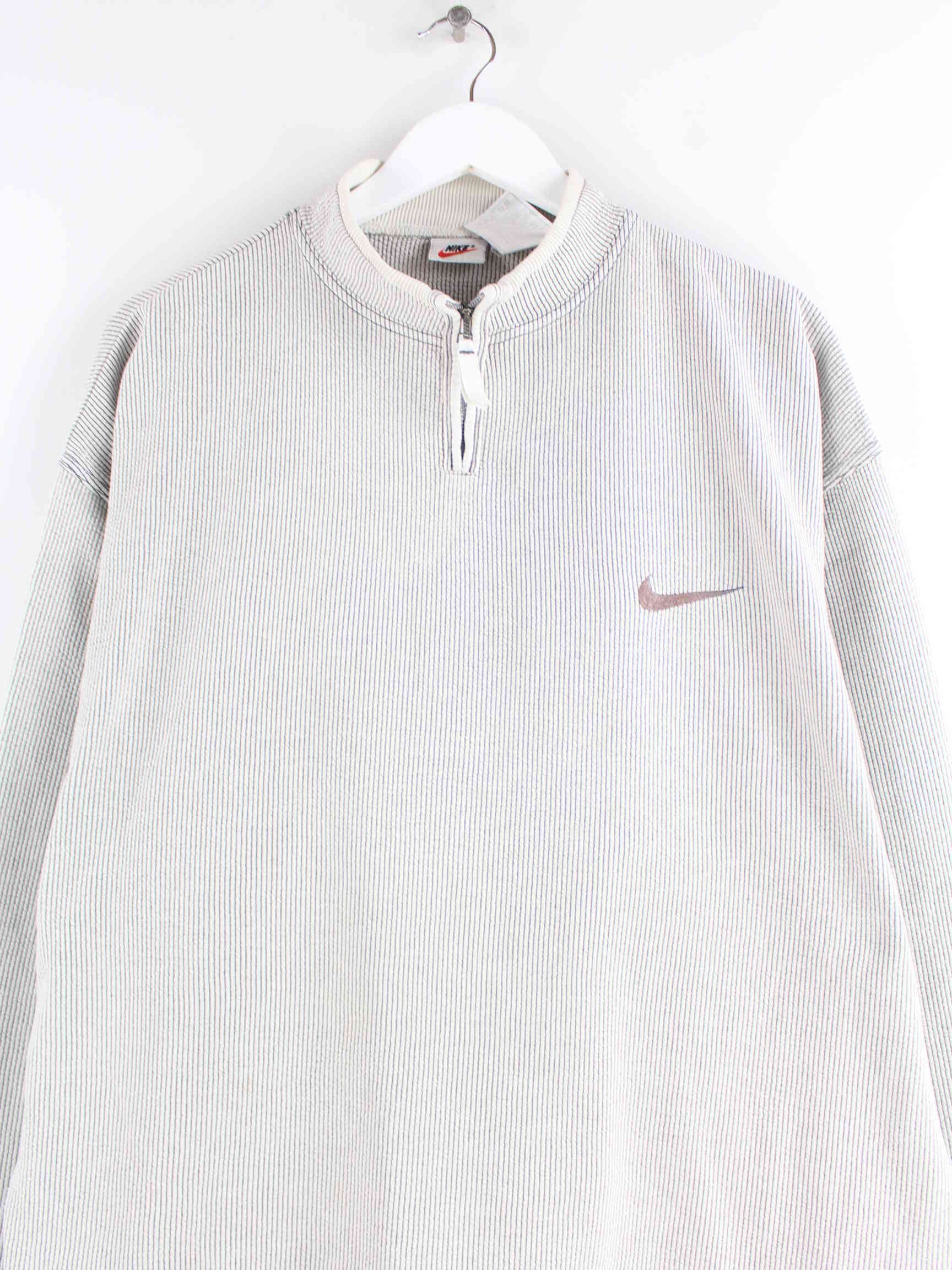 Nike 90s Vintage Half Zip Swoosh Sweater Grau XL (detail image 1)