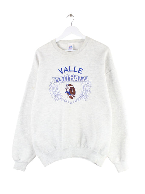 Jerzees 00s Valle Football Sweater Grau XL