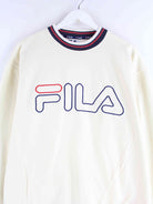 Fila 90s Vintage Embroidered Sweater Beige L (detail image 1)