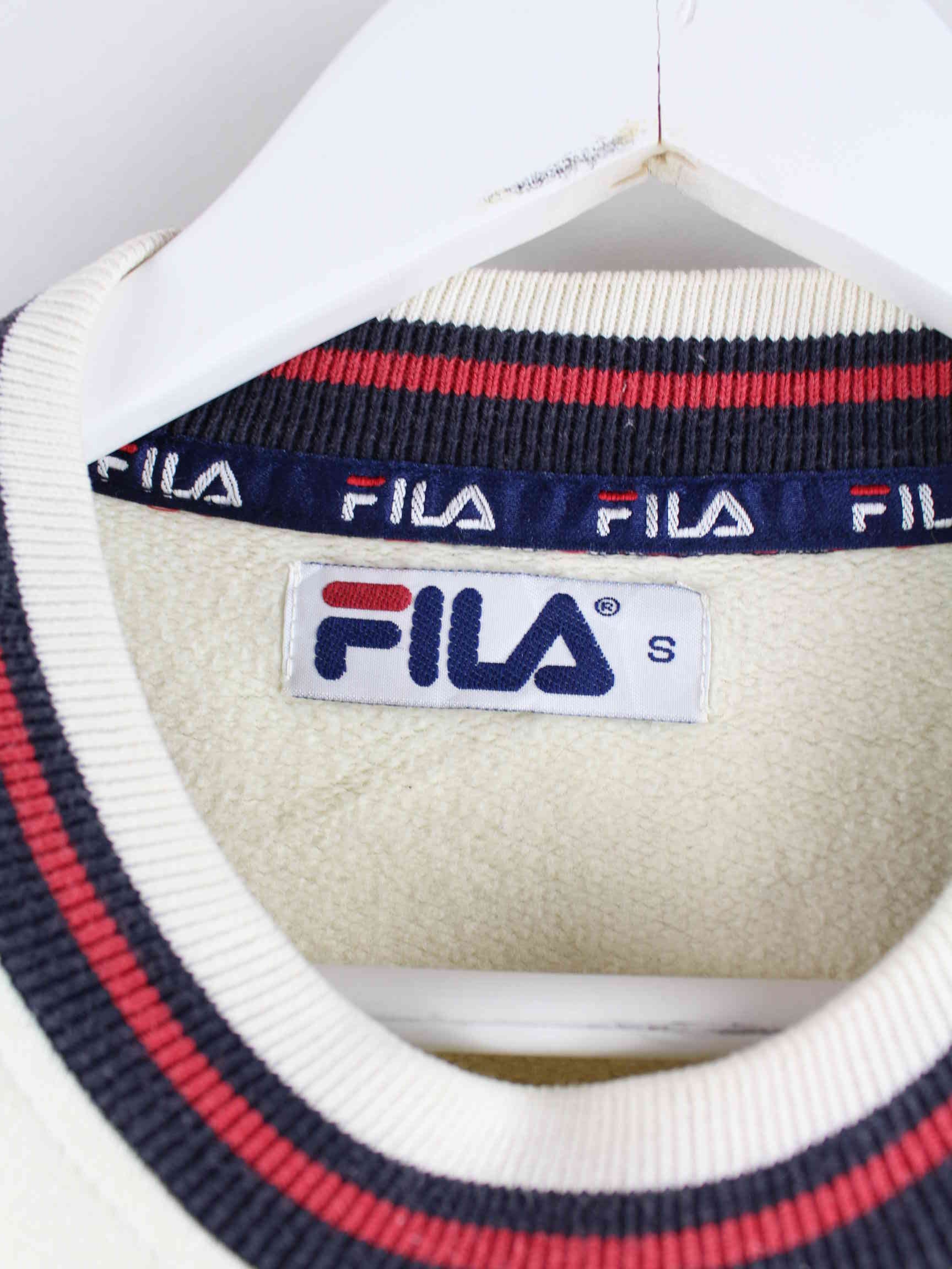 Fila 90s Vintage Embroidered Sweater Beige L (detail image 2)