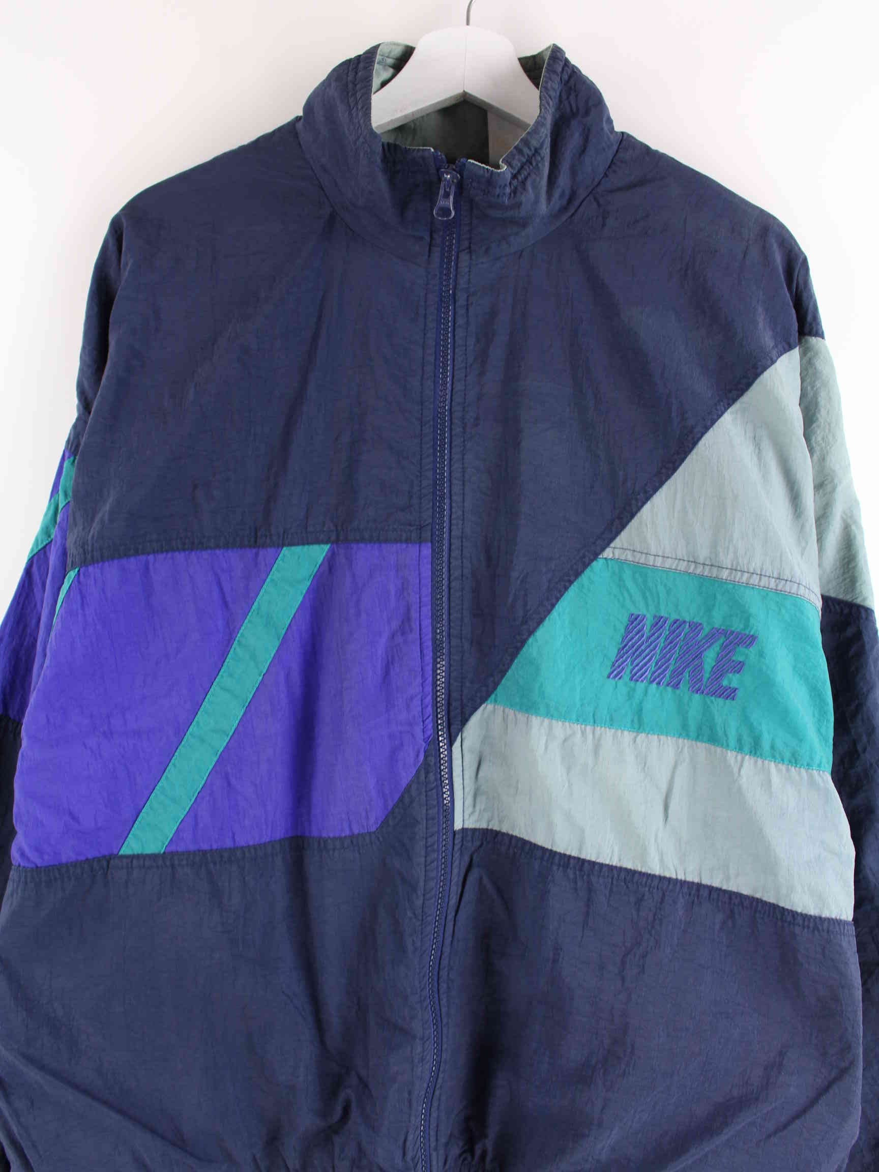 Nike 90s Vintage Trainingsjacke Blau L (detail image 1)