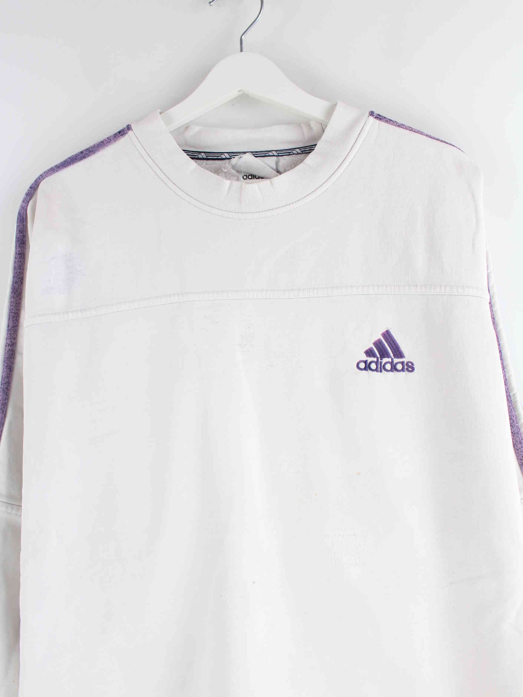 Adidas 90s Vintage 3-Stripes Sweater Weiß XL (detail image 1)