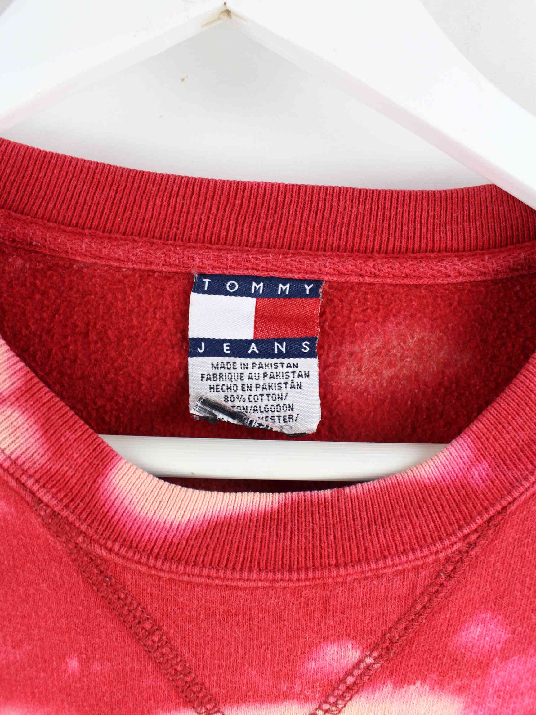 Tommy Hilfiger 90s Vintage Embroidered Sweater Rot L (detail image 2)