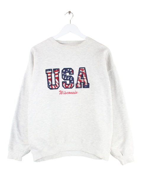 Gear for Sports 90s Vintage Wisconsin Sweater Grau M
